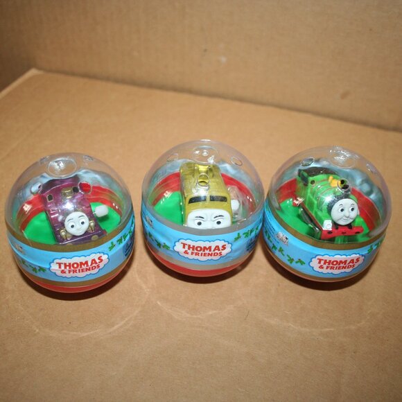 Vtg (3) Thomas & Friends Lady/Diesel/Percy Wind Up Train Eggs Figures Lot 2006 - Picture 1 of 6